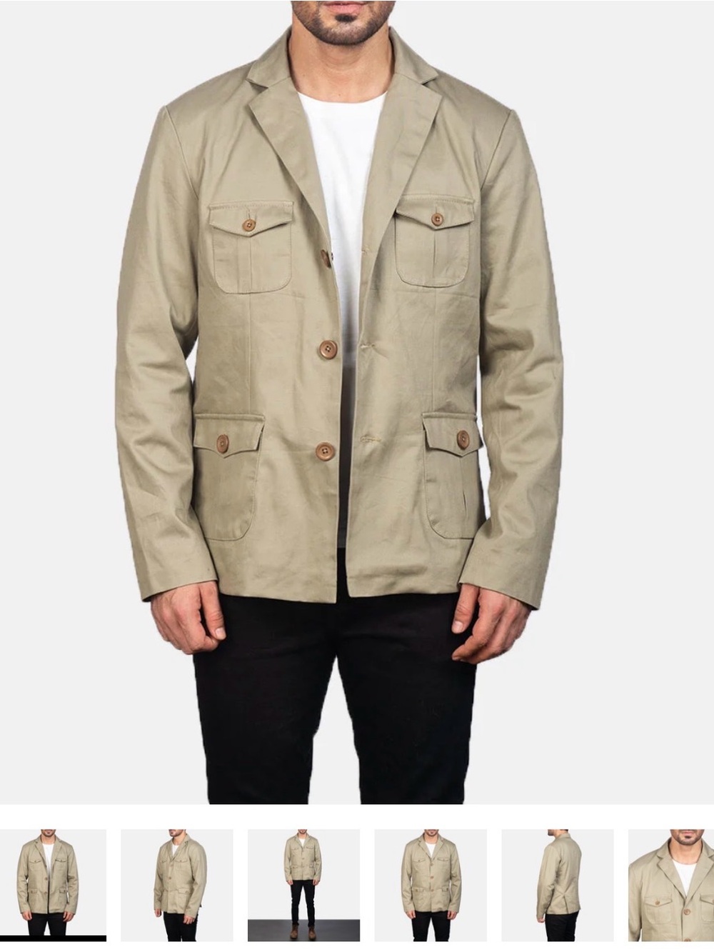 Faconnable Men's KAJETAN BEIGE SAFARI JACKET